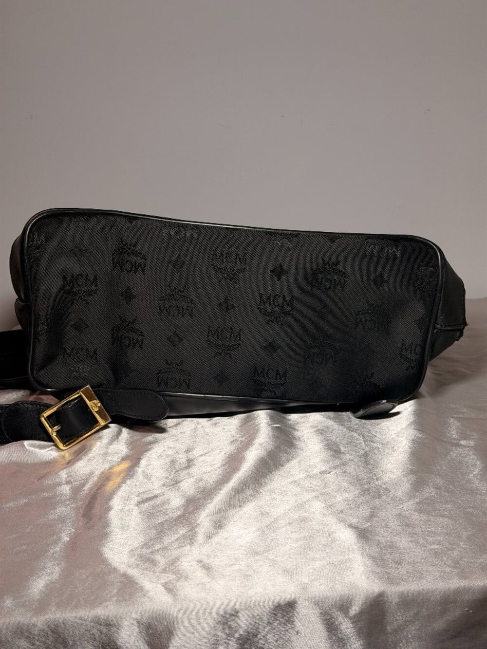 MCM Black Monogram Drawstring Backpack - Picture 4 of 11
